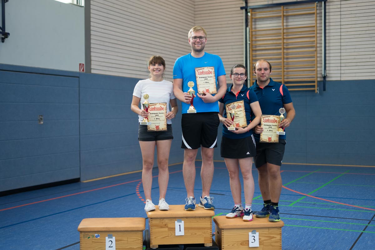 Sieger des Gemischtes Doppel A - Flechtinger Schlosspokalturnier 2019 - Platzierungen - Badminton Flechtingen